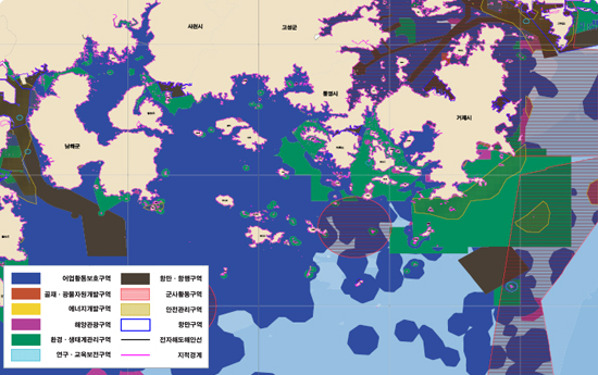 경남 해양공간관리계획 구역