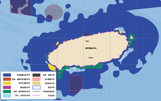 제주 해양공간관리계획 구역