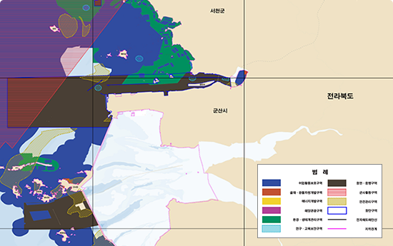 전북 해양공간관리계획 구역