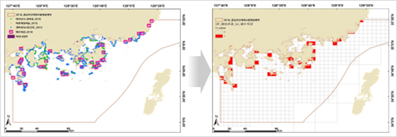 해양관광구역 해수욕장 공간 격자화